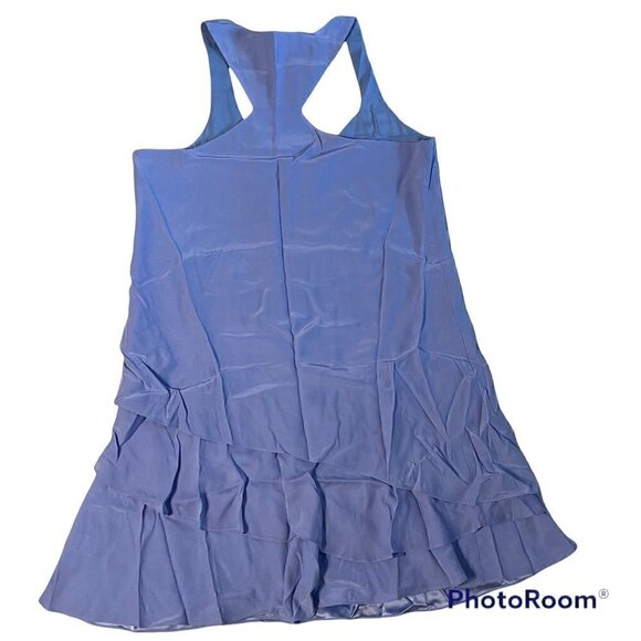 Parker Periwinkle Eve Layered Silk Dress - M - Picture 4 of 5